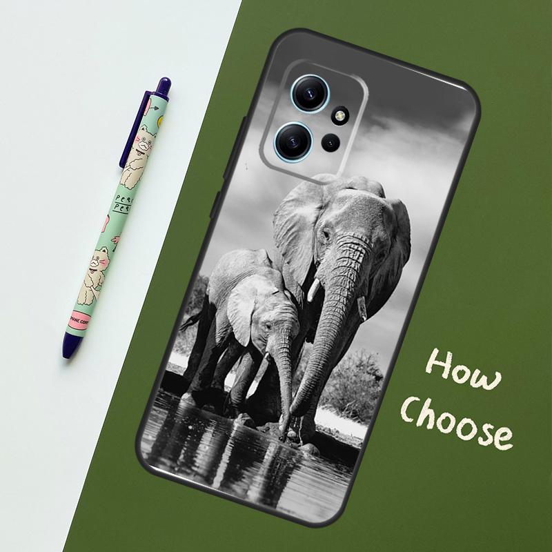 Elephant Baby Nature Case For Xiaomi Redmi Note 14 9 10 11 12 13 Pro 12S Cover For Redmi 15 13C 12C 10C 14C 15C
