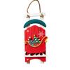 Retro Christmas Wooden Sled Hanging Ornament for Holiday Tree Decor