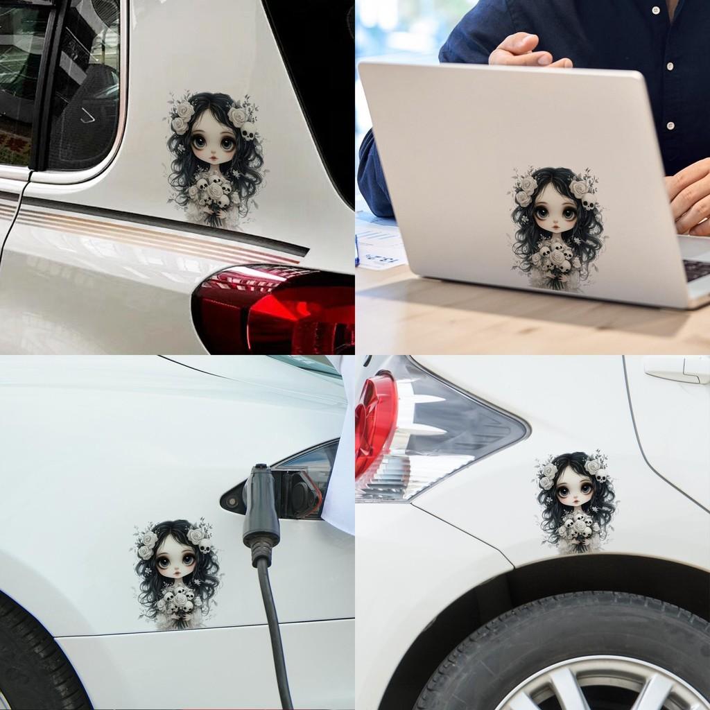 Creative Halloween Girl Skeleton Rose Bundle Pattern Paste Decoration Wall For