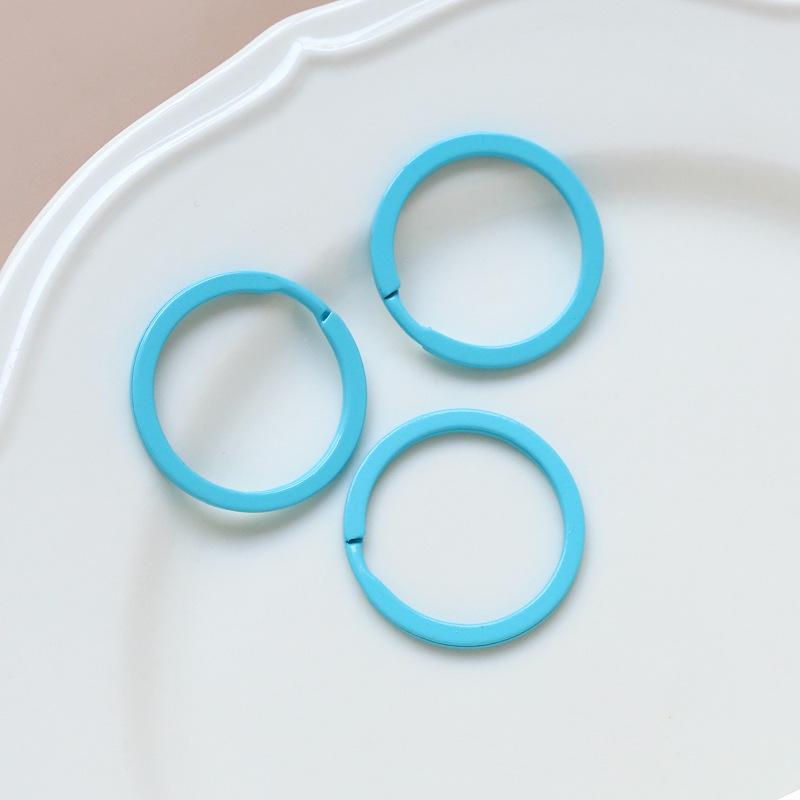 Macaron Color Heart Ring Keychain Clasp for DIY Jewelry, Bracelets, and Phone Chains