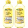 Garnier Vitamin C Micellar Water Facial Cleanser and Makeup Remover 400ml, 2 Pcs