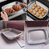 Grill Tray, Fish Grill Tray, 45mm Deep, Rectangular Grill Plate, Grill Pan, Wide, Deep, 316 Stainless Steel, Cooking Tray, Yakiniku Plate, Fish Grill