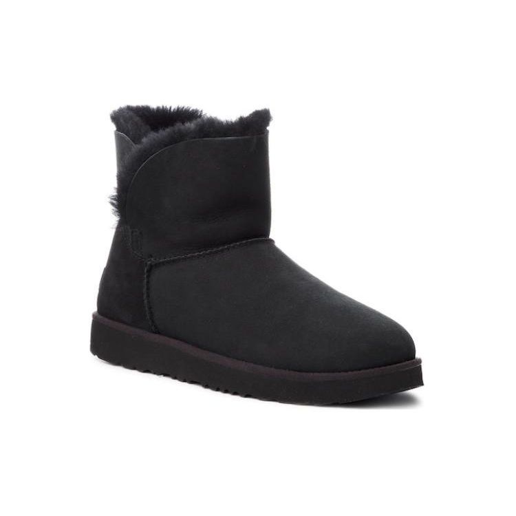 UGG Comfortable Versatile Round Toe Slip-On Short Snow Boots Women Boots Black 1016417-BLK
