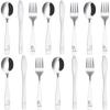 15Pcs Kids Silverware Set 410 Stainless Steel Kids Fork Spoon and Cutter Set Ergonomic Smooth Toddler Utensils for Children