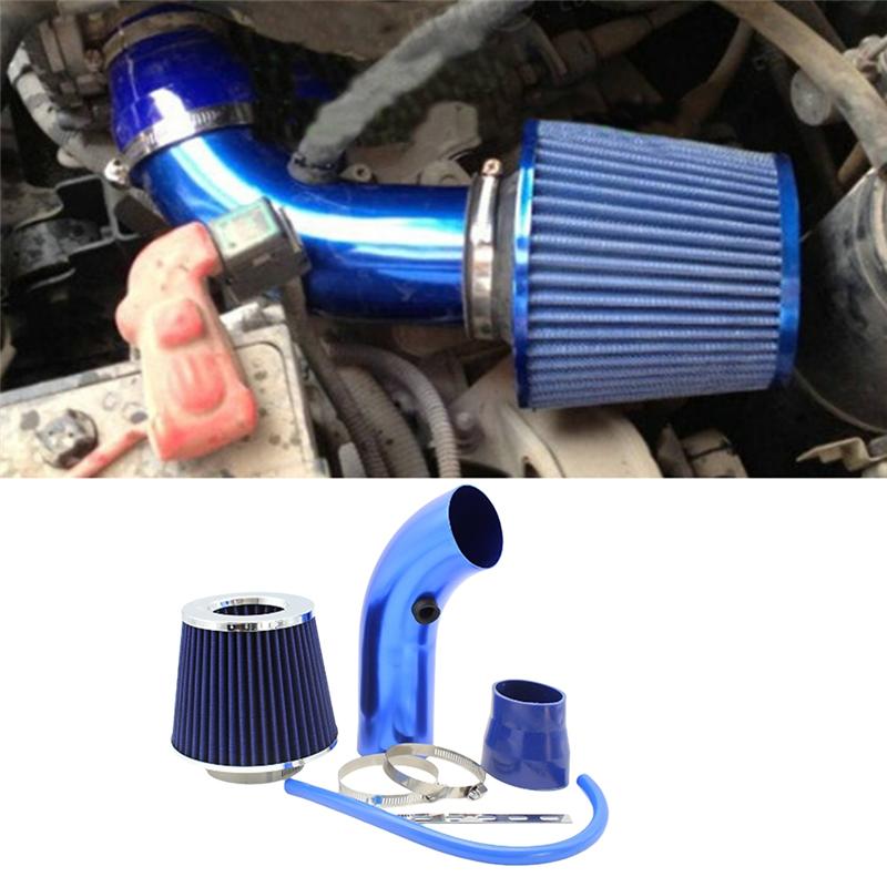 Car 76Mm Air Filter Intake Pipe Air Intake System Turbo Pipe Turbo Induction Pipe Tube With Air Filter Car Accessories