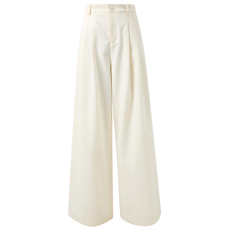 Sancai 2025 Autumn Casual High-Waist Wide-Leg Pants