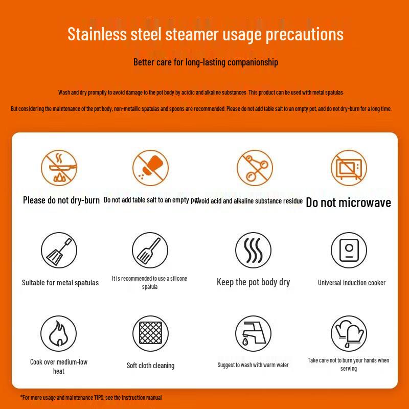 SUPOR 304 Stainless Steel 2-Layer Steamer Pot