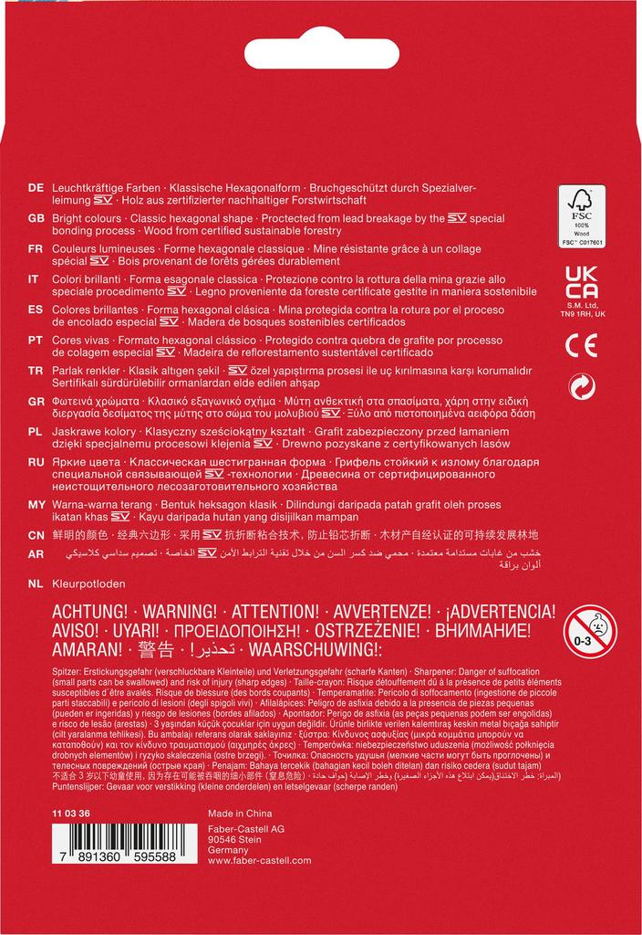 110336 Colored 36 Count Faber-Castell Pencils,