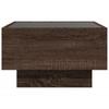 LED Coffee Table Brown Oak Effect 50 x 50 x 30 cm Engineered Wood