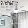 52CM LED Ceiling Fan Light with Six Removable Blades and Remote-Controlled Three-Speed Settings