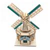 DIY Model toys 3D Wooden Puzzle Dutch windmill Wooden Kits Puzzle Game Assembling Toys Gift for Kids Adult P32