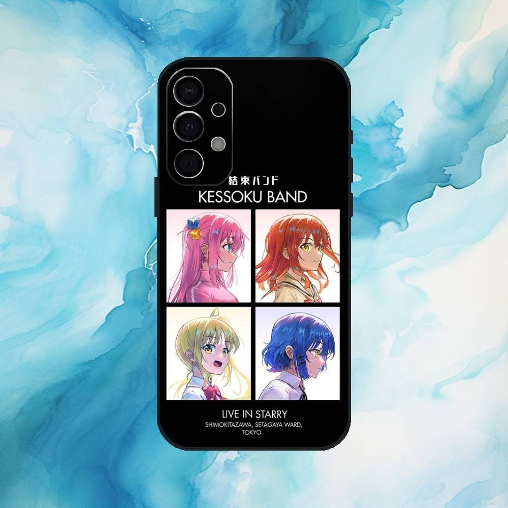 Bocchi The Rock Kessoku Band Phone Case For Samsung S25,S24,S21,S22,S23,S30,Ultra,S20,Plus,Fe,Lite,Note,10,9,5G Black Cover