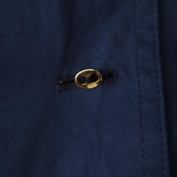 LONDON FOG 80s Vintage Long Sleeve Stainless Collar Coat 10-M Navy System Women Used