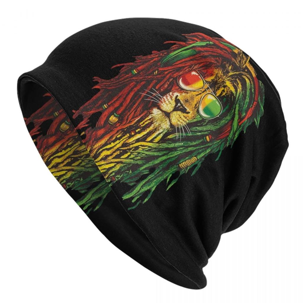 Rainbow Heartbeat Reggae Rasta Colors Beanie Cap Unisex Winter Bonnet  Knit Hats Outdoor Jamaica Jamaican Skullies Beanies Hats