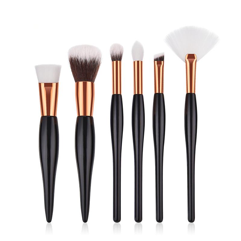 

Набор кистей для макияжа из 6 шт., мягкие нейлоновые тени для век, основа для макияжа, микс, кисти для макияжа, набор веерных кистей
