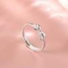 Fashion Couple Rings Set Silver Color Simple Opening Adjustable Finger Ring Jewelry for Women Men Anniversary Gift