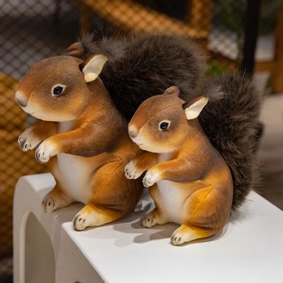20cm Simulated Squirrel Plush Toy Cute Animal Stuffed Toys Gifts for Squirrel Animal Enthusiasts Kids Birthday Xmas Gifts Decor