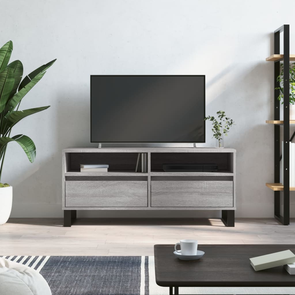 Szafka Pod Tv, Szary Dąb Sonoma, 100X34,5X44,5 Cm
