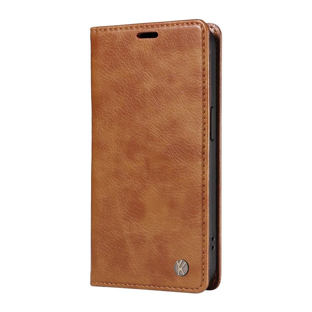 YIKATU YK-006 For Motorola Edge 50 5G Case Wallet Litchi Grain Leather Phone Cover Magnetic Auto-Absorbed
