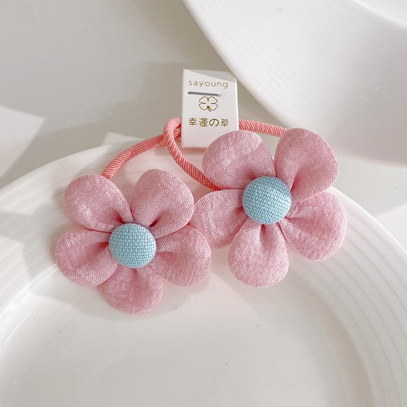 Sweet Rainbow Flower Hair Band Girls Headband Baby Does Not Hurt Hair Rubber Band Little Girl Hair Rope Simple Headgear Women