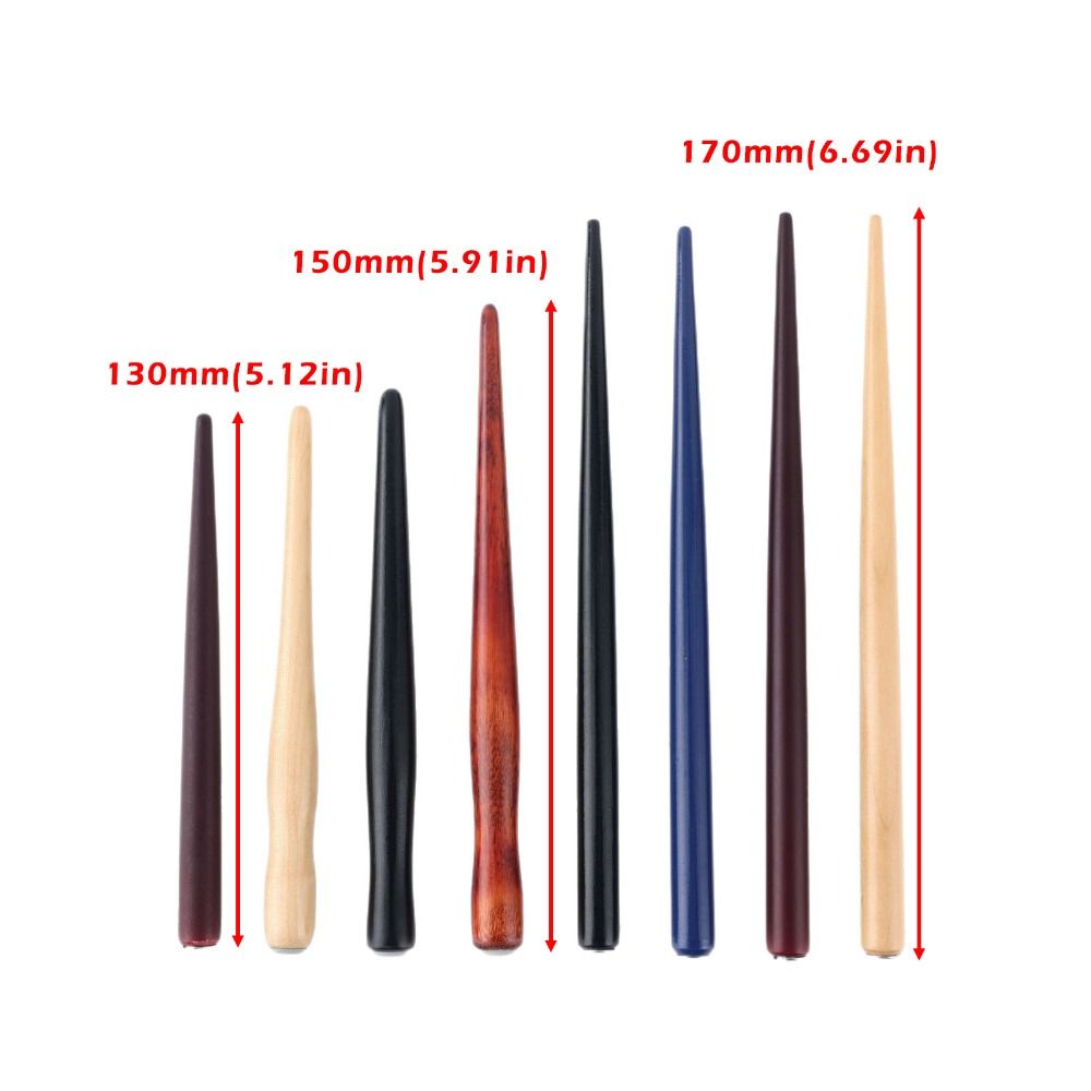 1pcs Portable Wooden Rod Dip Pen Stainless Steel Tip Calligraphy Pen Signature Pen Office Business
