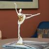 European Resin Dancer Ballet Girl Sculpture Porch Decoration Art Figure Statue Handicraft Painting Gold Figurine Home Decor