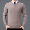 2025 Herren V-Ausschnitt Kaschmirpullover: Dick, Warm, Business Casual für Herbst/Winter