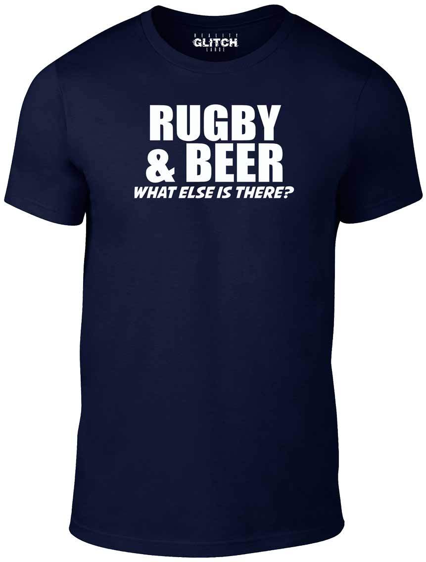Rugby and Beer T-Shirt Mens Womens Tees Top - what else T Shirt Mens Womens Tees Top funny sport rugger union league scrum 2XL