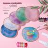 Crystal Agate Stone Nail Art Palette with Marble Texture and Shell Accents