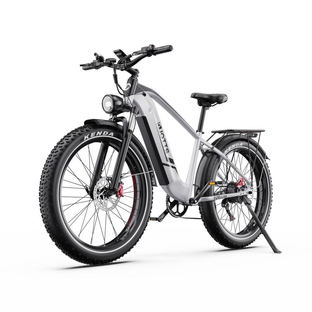 DUOTTS F26 Lite 26-inch Fat Tire Electric Bike, 500W Motor, 90km Extended Range, App Connectivity for City and Light Off-Road Riding, White