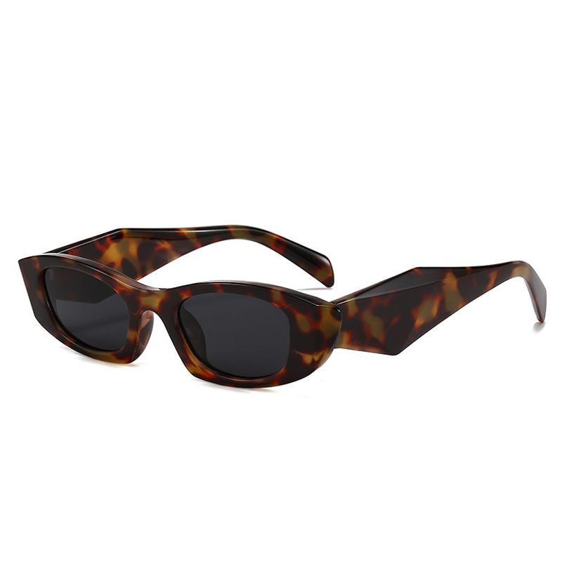  New Ins Popular Fashion Polygon Cat Eye Women Sunglasses Vintage Brand Designer Green Yellow Men Sun Glasses Shades UV400