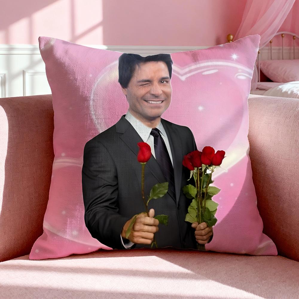 Meme C‑Chayanne Chiquito Meme Cushion Cover Breathable Linen Pillowcase Summer Odorless Eco-Friendly Invisible Zipper Washable