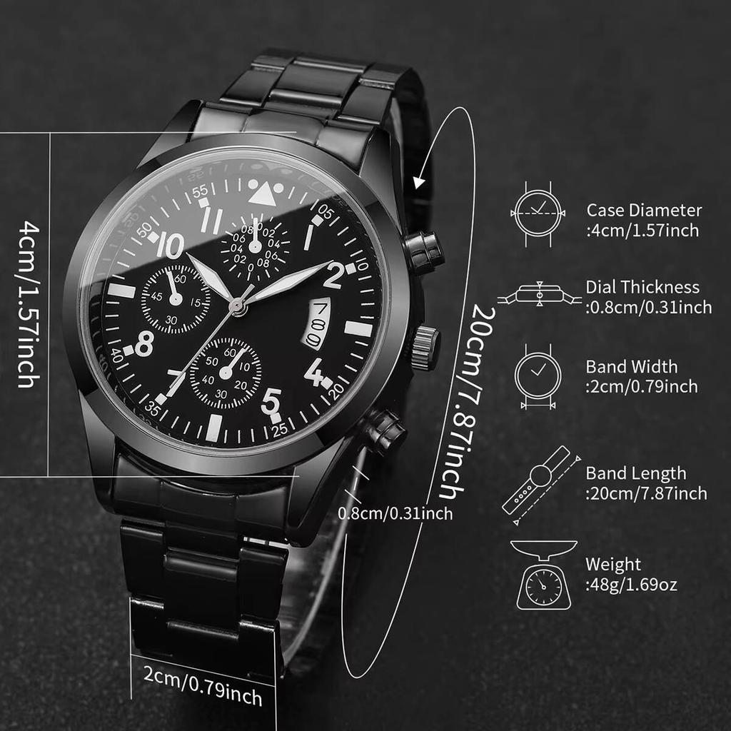 Luxury Mens Calendar Quartz Watch Fashion Men Business Wristwatches Reloj Hombre