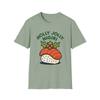 Unisex Softstyle T-Shirt Salmon Nigiri Sushi Christmas Holiday Festive Graphic