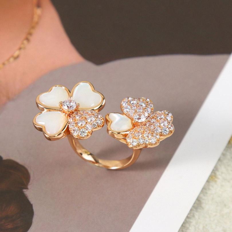 Cercei noi de marcă fierbinte, vintage pentru femei, set de bijuterii de lux pentru femei, coliere de designer, inele cu flori din argint sterling 925 pur