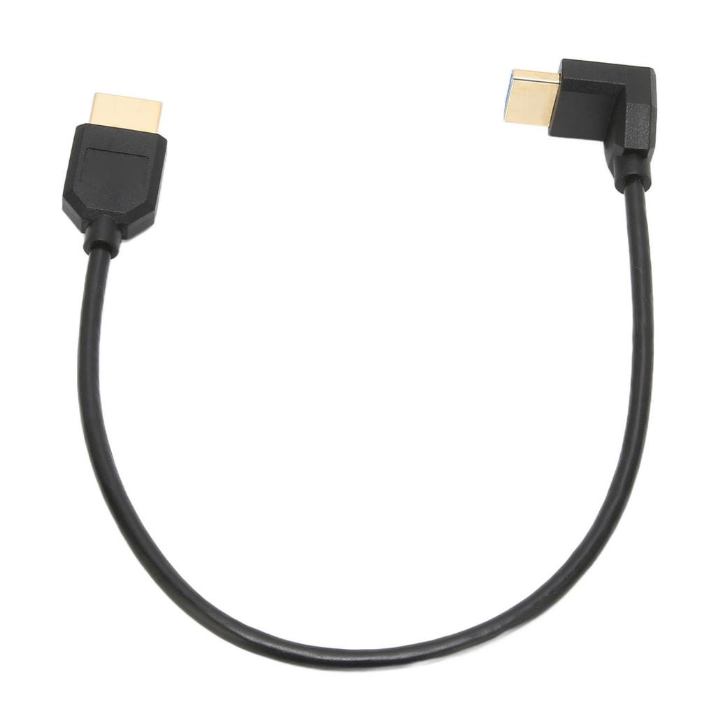 90 Degree Down HD Multimedia Interface Cable 48Gbps Gold Plated Flexible HD 8K HD Multimedia Interface Cable for Laptops