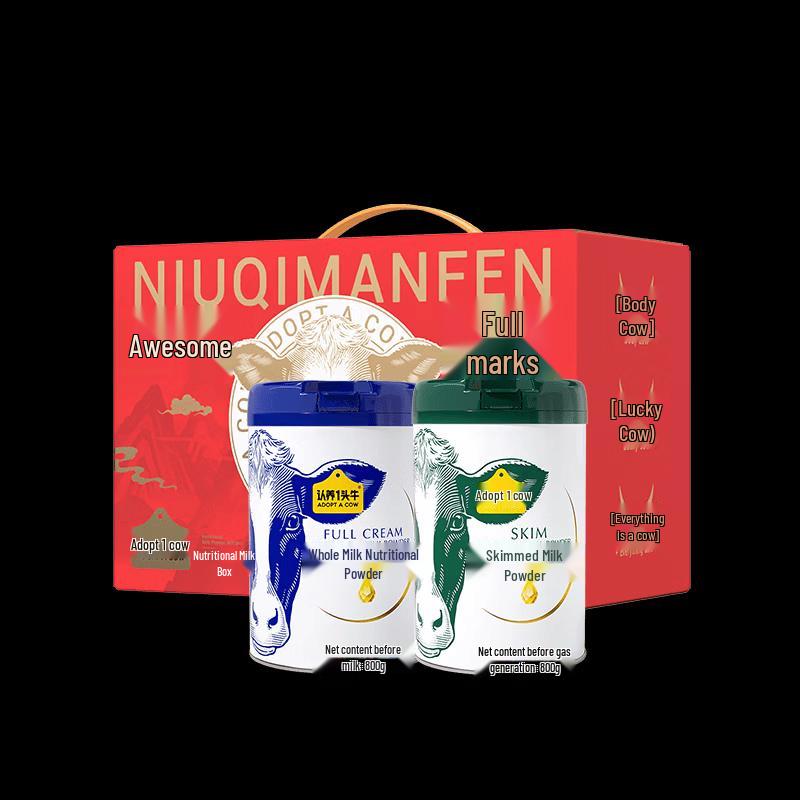 Adopt A Cow Full-Fat & Skim Nutritional Milk Powder Combo