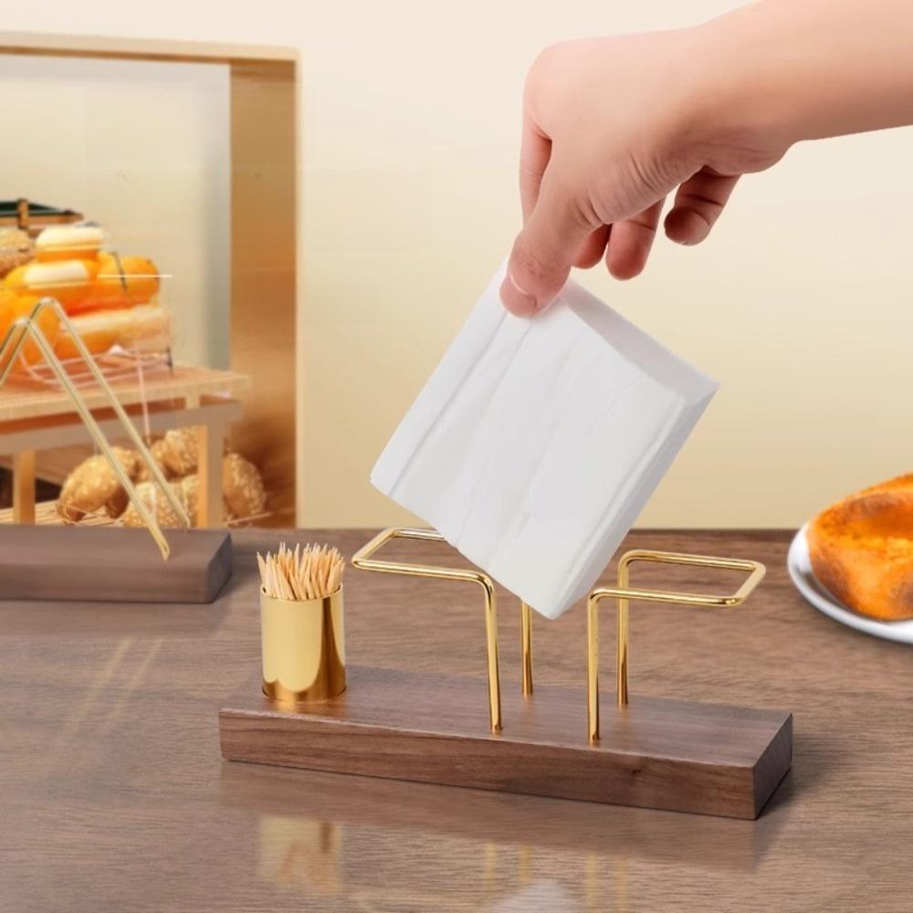 New Wood Tissue Holder Creative Design Elegant Napkin Holder Multifunction Toothpick Box Dining Table