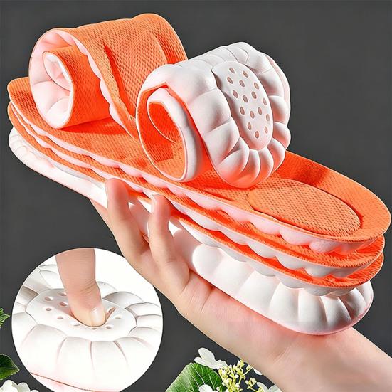 1 Pair 4D Cloud Insoles Shock Absorption Memory Foam Sports Shoes Inserts Soft Breathable Men Women Arch Support Orthopedic Massage Foot Pads