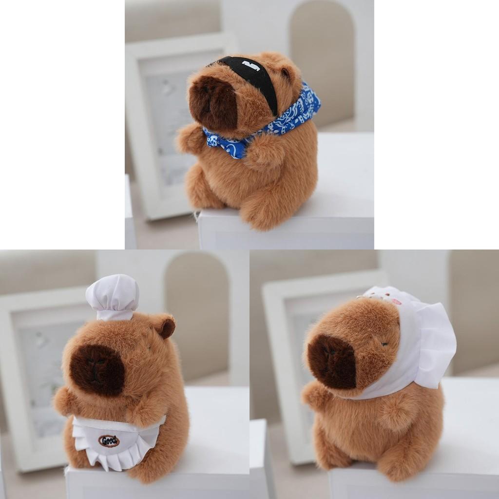 Keychain Plush Capybara Doll Pendant Decoration Birthday Gift Kitchen Animal