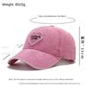 Korean Hat Women's Fashion Autumn and Winter Love Embroidery Washed Baseball Cap Pink Cap Retro Couple Visor