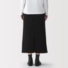 MUJI Women's Brushed Back Sweatshirt I-Line Skirt Grey L Size