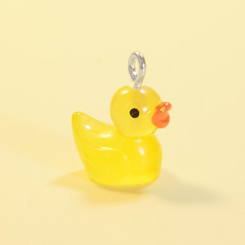 

50Pcs Luminous Small Ducks Pendants Moss Microlandscape Miniature Duck Figurines Fairy Garden Access Household Decoration Glow In The Dark