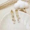 Elegant Tassel Zircon Stud Earrings: Versatile Two-Wear Design for Women