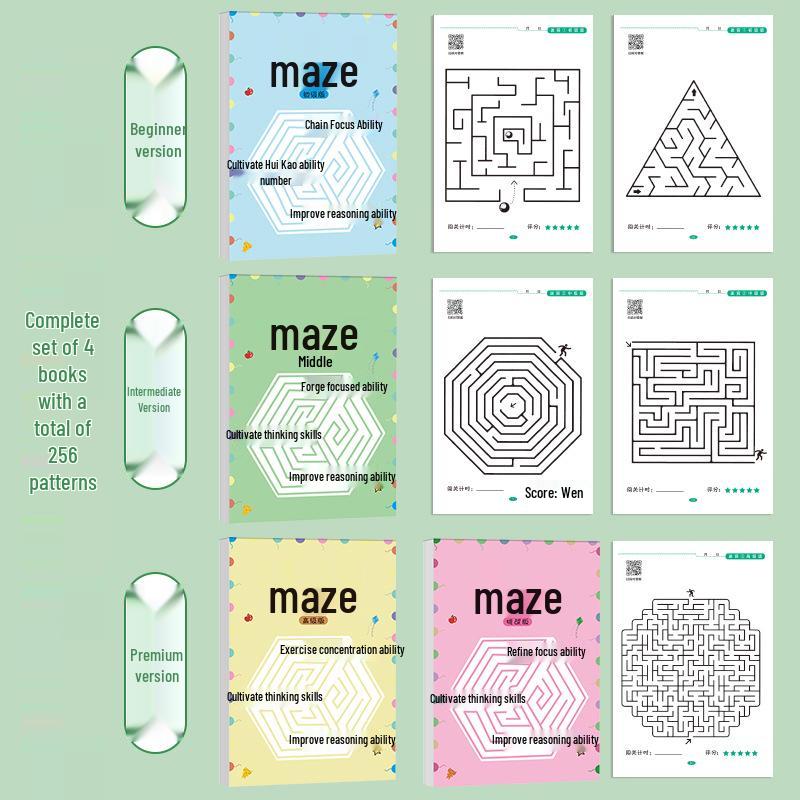 Focus Maze Puzzle Book for Kids: Enhance Attention & Thinking Skills