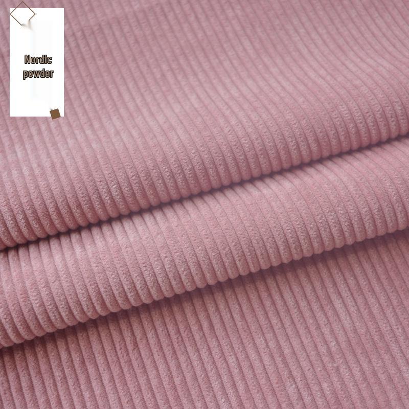 Solid-Color Ribbed Corduroy Jacket and Shirt-Smock in Silk Fabric