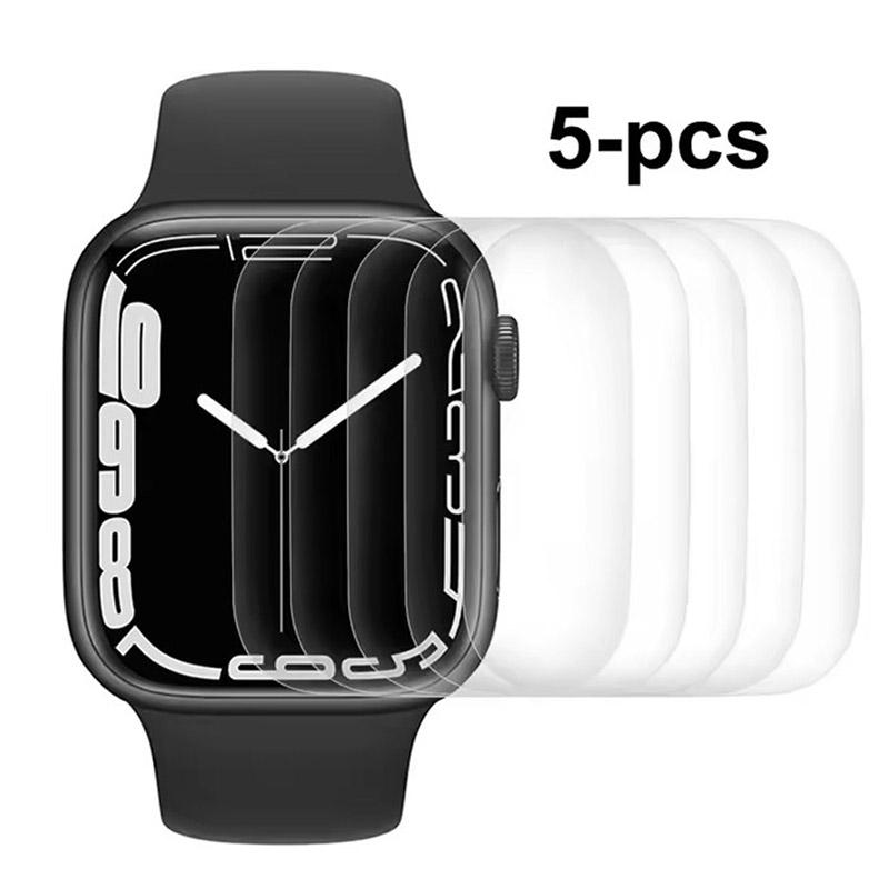 Soft Hydrogel Film For Apple Watch 9 8 7 6 5 4 SE 45mm 44mm 42mm 41mm 40mm 38mm Screen Protector Watch Series Ultra 3 2 1 49MM