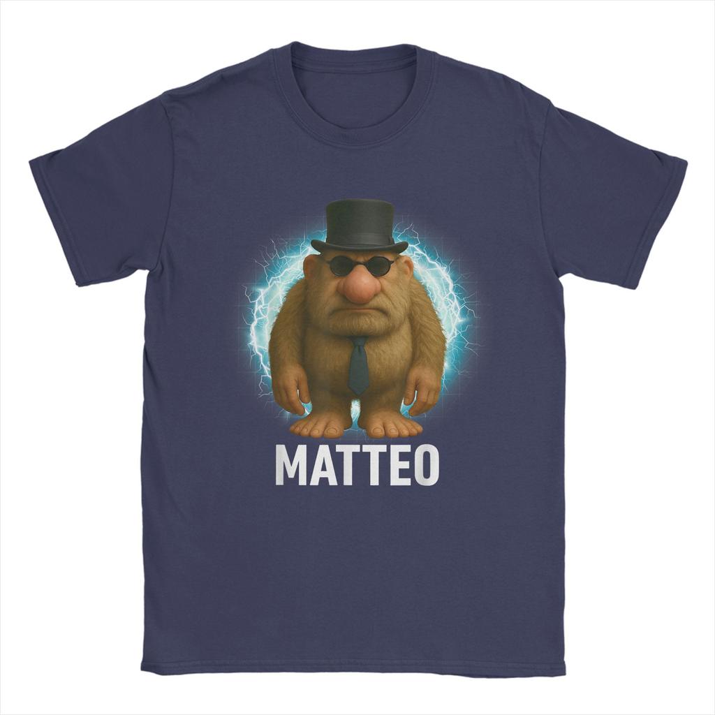 Matteo Mateo Matteooo Italian Brainrot Meme Cotton T-Shirt For Men Summer  Vintage T-Shirts O Neck Tees Plus Size Clothing