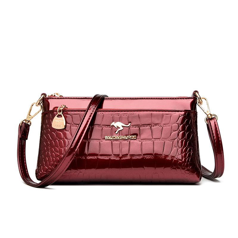 Women's bag new fashionable and simple commuter shoulder bag retro patent leather women's messenger bag