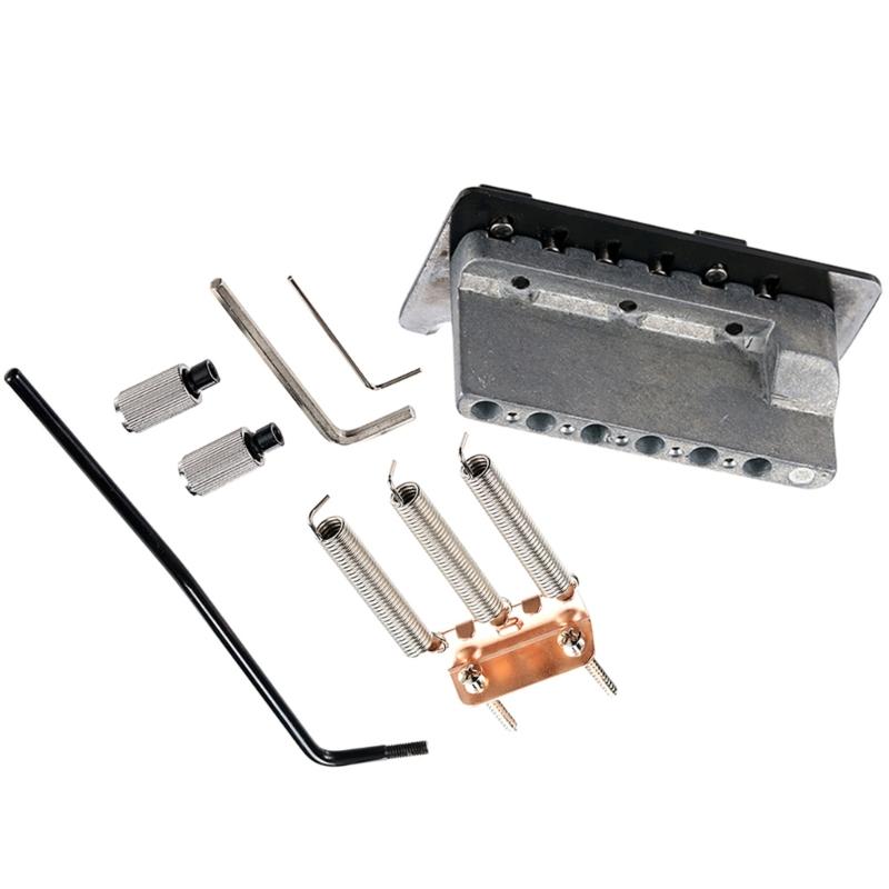 Professional 2 Point Tremolo System Metal Texture for Electric Guitars with Roller Saddles and Installation Hardware